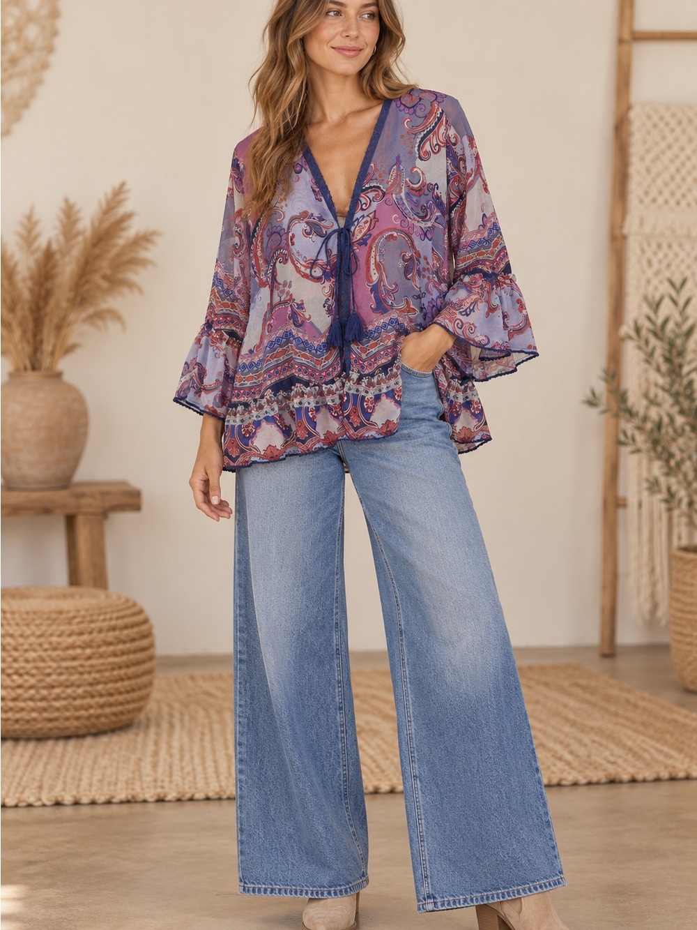 easel Purple Paisley Top (090989) 🌼 ☀️